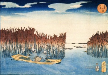 Recolectores de algas en omari Utagawa Kuniyoshi Japonés Pinturas al óleo